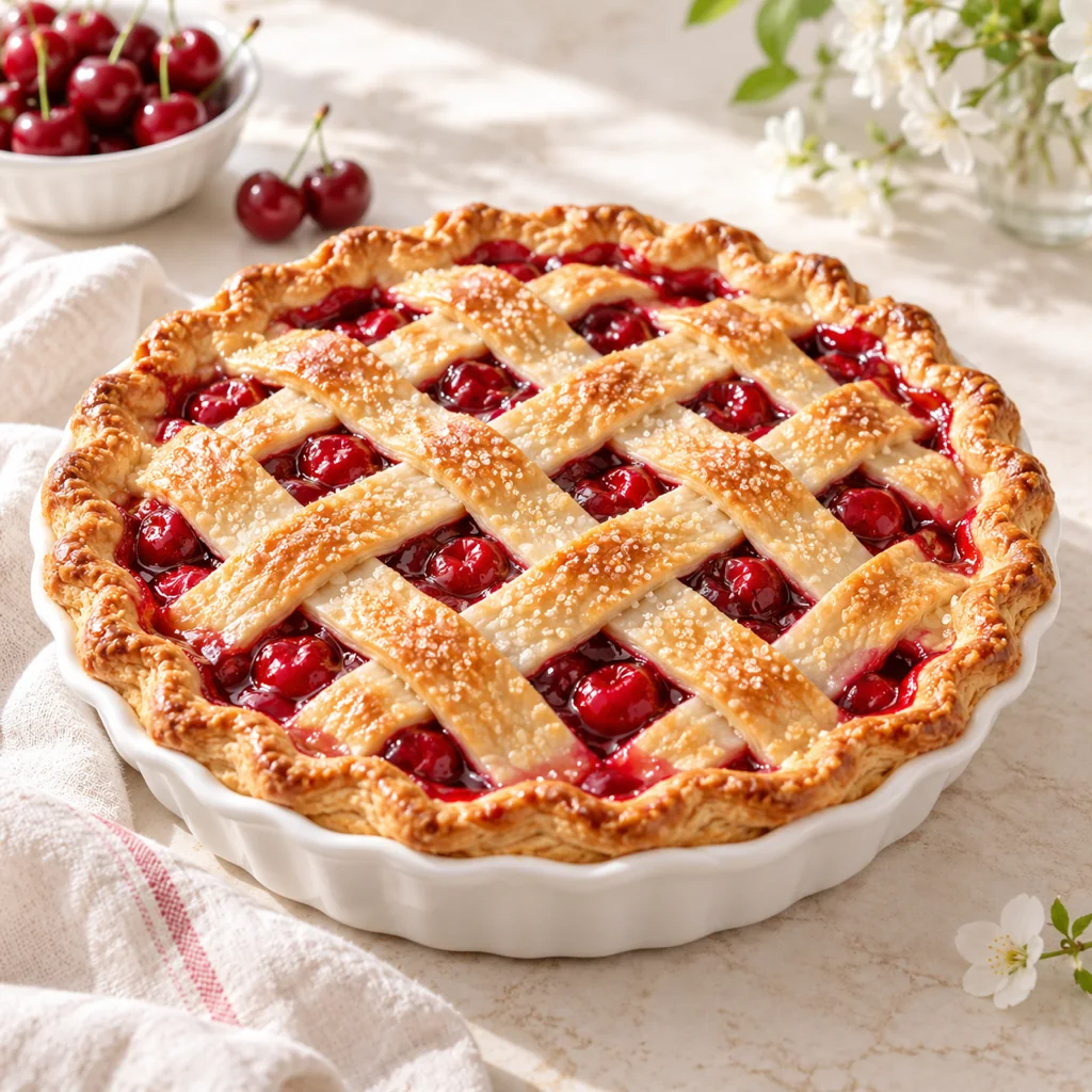 Sour cherry pie